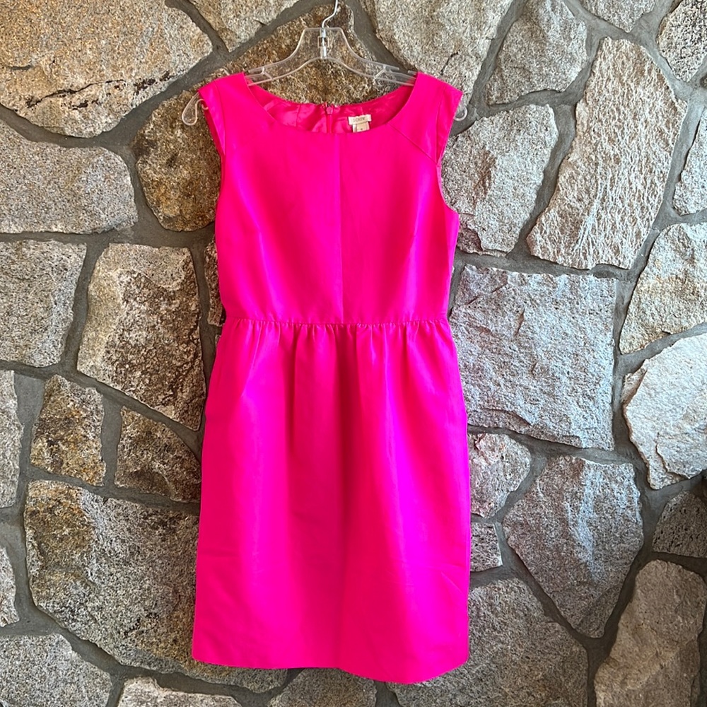 J Crew Hot Pink Shift Dress